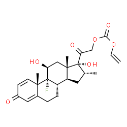 ChemSpider 2D Image | (11beta,16alpha)-9-Fluoro-11,17-dihydroxy-16-methyl-3,20-dioxopregna-1,4-dien-21-yl vinyl carbonate | C25H31FO7
