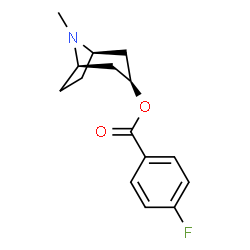 ChemSpider 2D Image | (1R,5R)-8-Methyl-8-azabicyclo[3.2.1]oct-3-yl 4-fluorobenzoate | C15H18FNO2