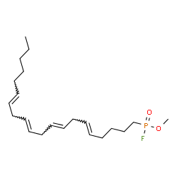 ChemSpider 2D Image | Methyl (5E,8E,11E,14E)-5,8,11,14-icosatetraen-1-ylphosphonofluoridate | C21H36FO2P