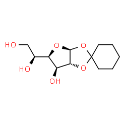 ChemSpider 2D Image | 1,2-O-1,1-Cyclohexanediyl-alpha-L-idofuranose | C12H20O6