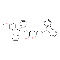 ChemSpider 2D Image | N-[(9H-Fluoren-9-ylmethoxy)carbonyl]-S-[(4-methoxyphenyl)(diphenyl)methyl]-D-cysteine | C38H33NO5S