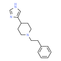 ChemSpider 2D Image | 4-(1H-Imidazol-4-yl)-1-(2-phenylethyl)piperidine | C16H21N3