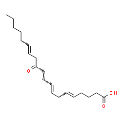 ChemSpider 2D Image | (5E,8E,10E,14E)-12-Oxo-5,8,10,14-icosatetraenoic acid | C20H30O3