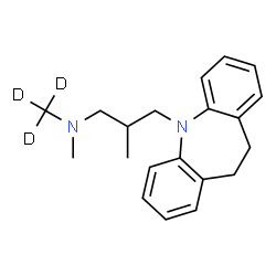 ChemSpider 2D Image | 3-(10,11-Dihydro-5H-dibenzo[b,f]azepin-5-yl)-N,2-dimethyl-N-(~2~H_3_)methyl-1-propanamine | C20H23D3N2