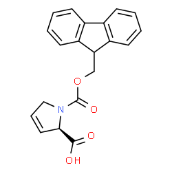 ChemSpider 2D Image | (2R)-1-[(9H-Fluoren-9-ylmethoxy)carbonyl]-2,5-dihydro-1H-pyrrole-2-carboxylic acid | C20H17NO4
