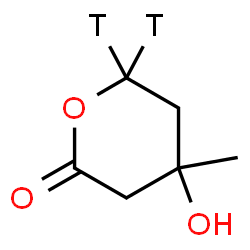 ChemSpider 2D Image | 4-Hydroxy-4-methyl(6,6-~3~H_2_)tetrahydro-2H-pyran-2-one | C6H8T2O3
