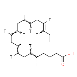 ChemSpider 2D Image | (5E,8E,11E,14E,17E)-(5,6,8,9,11,12,14,15,17,18-~3~H_10_)-5,8,11,14,17-Icosapentaenoic acid | C20H20T10O2