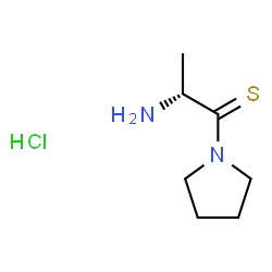 ChemSpider 2D Image | (2R)-2-Amino-1-(1-pyrrolidinyl)-1-propanethione hydrochloride (1:1) | C7H15ClN2S
