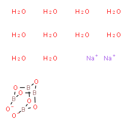 ChemSpider 2D Image | Sodium bicyclo[3.3.1]tetraboroxane-3,7-diolate hydrate (2:1:10) | H20B4Na2O17