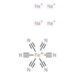 ChemSpider 2D Image | Tetrasodium hexakis(cyano-kappaC)ferrate(4-) | C6FeN6Na4