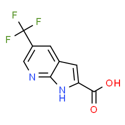ChemSpider 2D Image | 5-(Trifluoromethyl)-1H-pyrrolo[2,3-b]pyridine-2-carboxylic acid | C9H5F3N2O2