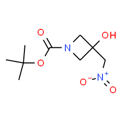 ChemSpider 2D Image | tert-Butyl 3-hydroxy-3-(nitromethyl)azetidine-1-carboxylate | C9H16N2O5