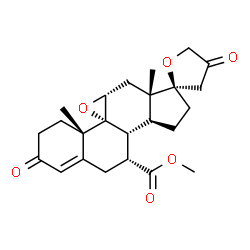 ChemSpider 2D Image | Methyl (4aS,4bR,5aR,6aS,7R,9aS,9bR,10R)-4a,6a-dimethyl-2,4'-dioxo-2,4,4',4a,5',5a,6,6a,8,9,9a,9b,10,11-tetradecahydro-3H,3'H-spiro[cyclopenta[7,8]phenanthro[4b,5-b]oxirene-7,2'-furan]-10-carboxylate | C24H30O6