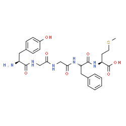 ChemSpider 2D Image | L-Tyrosylglycylglycyl-D-phenylalanyl-L-methionine | C27H35N5O7S