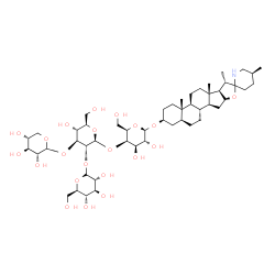 ChemSpider 2D Image | (3beta,5alpha,25S)-Spirosolan-3-yl alpha-D-glucopyranosyl-(1->2)-[D-xylopyranosyl-(1->3)]-beta-D-glucopyranosyl-(1->4)-beta-D-galactopyranoside | C50H83NO21
