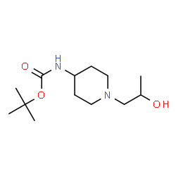 ChemSpider 2D Image | tert-Butyl (1-(2-hydroxypropyl)piperidin-4-yl)carbamate | C13H26N2O3