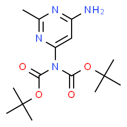 ChemSpider 2D Image | Bis(2-methyl-2-propanyl) (6-amino-2-methyl-4-pyrimidinyl)imidodicarbonate | C15H24N4O4