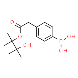 ChemSpider 2D Image | (4-{2-[(3-Hydroxy-2,3-dimethyl-2-butanyl)oxy]-2-oxoethyl}phenyl)boronic acid | C14H21BO5