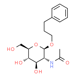 ChemSpider 2D Image | 3-Phenylpropyl 2-acetamido-2-deoxy-beta-D-glucopyranoside | C17H25NO6