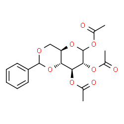 ChemSpider 2D Image | 1,2,3-Tri-O-acetyl-4,6-O-benzylidene-D-glucopyranose | C19H22O9