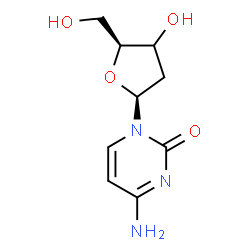 ChemSpider 2D Image | 4-Amino-1-[(3xi)-2-deoxy-beta-L-glycero-pentofuranosyl]-2(1H)-pyrimidinone | C9H13N3O4