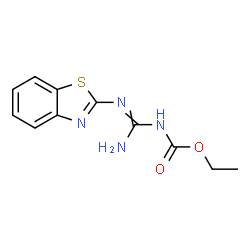 ChemSpider 2D Image | Ethyl [N'-(1,3-benzothiazol-2-yl)carbamimidoyl]carbamate | C11H12N4O2S