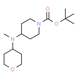 ChemSpider 2D Image | tert-Butyl 4-[methyl(tetrahydropyran-4-yl)amino]piperidine-1-carboxylate | C16H30N2O3