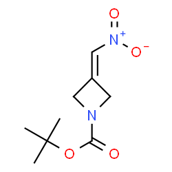 ChemSpider 2D Image | tert-Butyl 3-(nitromethylene)azetidine-1-carboxylate | C9H14N2O4