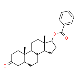ChemSpider 2D Image | (5xi,8xi,9xi,14xi)-3-Oxoandrostan-17-yl benzoate | C26H34O3