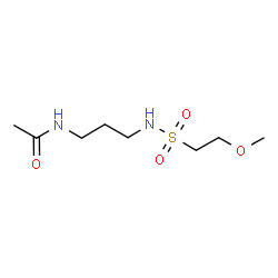 ChemSpider 2D Image | N-(3-{[(2-Methoxyethyl)sulfonyl]amino}propyl)acetamide | C8H18N2O4S