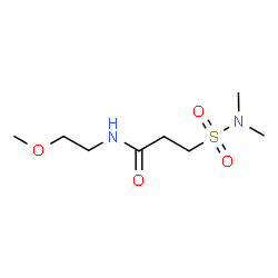ChemSpider 2D Image | 3-(Dimethylsulfamoyl)-N-(2-methoxyethyl)propanamide | C8H18N2O4S