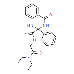 ChemSpider 2D Image | 2-(2,4'-Dioxo-3',4'-dihydro-1'H-spiro[indole-3,2'-quinazolin]-1(2H)-yl)-N,N-diethylacetamide | C21H22N4O3