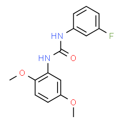 ChemSpider 2D Image | 1-(2,5-Dimethoxyphenyl)-3-(3-fluorophenyl)urea | C15H15FN2O3