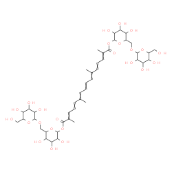 ChemSpider 2D Image | Bis[3,4,5-trihydroxy-6-({[3,4,5-trihydroxy-6-(hydroxymethyl)tetrahydro-2H-pyran-2-yl]oxy}methyl)tetrahydro-2H-pyran-2-yl] 2,6,11,15-tetramethyl-2,4,6,8,10,12,14-hexadecaheptaenedioate (non-preferred n
ame) | C44H64O24