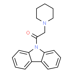 ChemSpider 2D Image | 1-(carbazol-9-yl)-2-(piperidin-1-yl)ethanone | C19H20N2O
