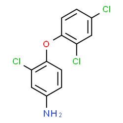 ChemSpider 2D Image | 3-Chloro-4-(2,4-dichlorophenoxy)aniline | C12H8Cl3NO