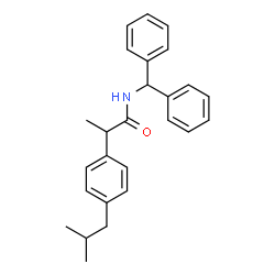 ChemSpider 2D Image | N-(Diphenylmethyl)-2-(4-isobutylphenyl)propanamide | C26H29NO