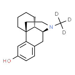 ChemSpider 2D Image | (9alpha,13alpha,14alpha)-17-(~2~H_3_)Methylmorphinan-3-ol | C17H20D3NO