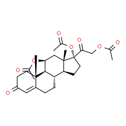 ChemSpider 2D Image | (11beta)-3,20-Dioxopregn-4-ene-11,17,21-triyl triacetate | C27H36O8