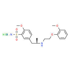 ChemSpider 2D Image | 2-Methoxy-5-[(2R)-2-{[2-(2-methoxyphenoxy)ethyl]amino}propyl]benzenesulfonamide hydrochloride (1:1) | C19H27ClN2O5S