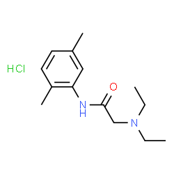 ChemSpider 2D Image | N-(2,5-Dimethylphenyl)-N~2~,N~2~-diethylglycinamide hydrochloride (1:1) | C14H23ClN2O