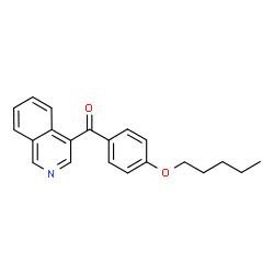 ChemSpider 2D Image | 4-Isoquinolinyl[4-(pentyloxy)phenyl]methanone | C21H21NO2
