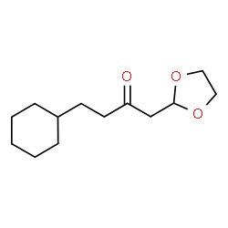 ChemSpider 2D Image | 4-Cyclohexyl-1-(1,3-dioxolan-2-yl)-2-butanone | C13H22O3