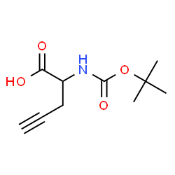 ChemSpider 2D Image | 2-({[(2-Methyl-2-propanyl)oxy]carbonyl}amino)-4-pentynoic acid | C10H15NO4