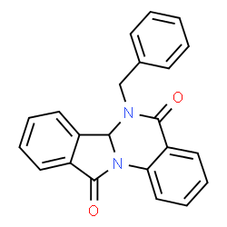 ChemSpider 2D Image | 6-Benzyl-6,6a-dihydroisoindolo[2,1-a]quinazoline-5,11-dione | C22H16N2O2
