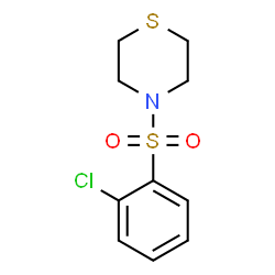 ChemSpider 2D Image | 4-[(2-Chlorophenyl)sulfonyl]thiomorpholine | C10H12ClNO2S2