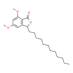 ChemSpider 2D Image | 3-Dodecyl-5,7-dimethoxy-2-benzofuran-1(3H)-one | C22H34O4