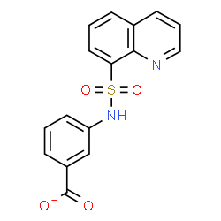 ChemSpider 2D Image | 3-[(8-Quinolinylsulfonyl)amino]benzoate | C16H11N2O4S