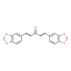ChemSpider 2D Image | 1,5-Bis(1,3-benzodioxol-5-yl)-1,4-pentadien-3-one | C19H14O5