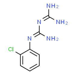 ChemSpider 2D Image | 2-(2-Chlorophenyl)-1-(diaminomethylene)guanidine | C8H10ClN5